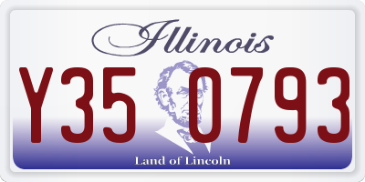 IL license plate Y350793