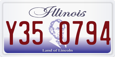 IL license plate Y350794