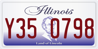 IL license plate Y350798