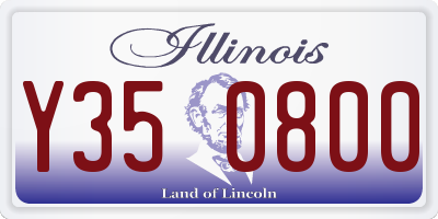 IL license plate Y350800