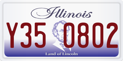 IL license plate Y350802