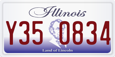IL license plate Y350834