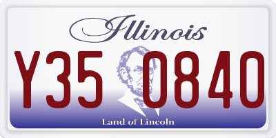 IL license plate Y350840