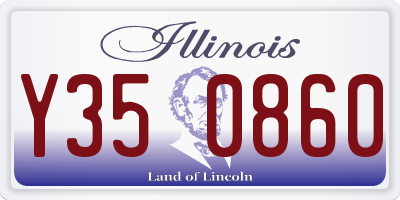 IL license plate Y350860