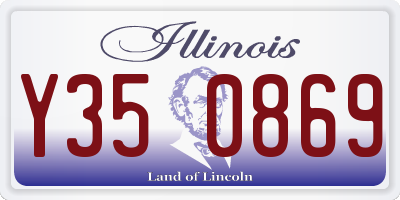 IL license plate Y350869