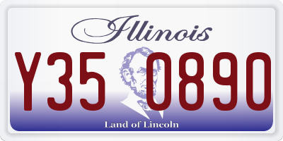 IL license plate Y350890