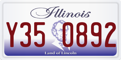 IL license plate Y350892