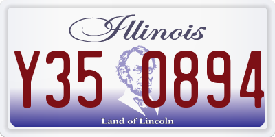 IL license plate Y350894