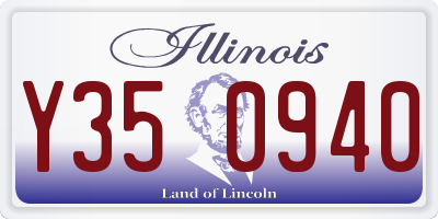 IL license plate Y350940