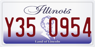 IL license plate Y350954