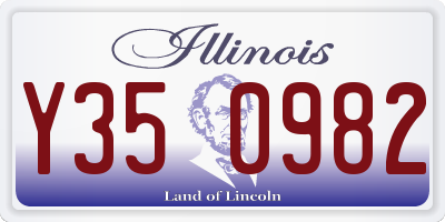 IL license plate Y350982