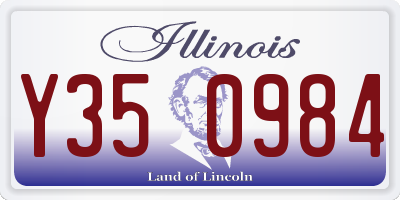 IL license plate Y350984