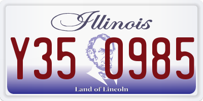 IL license plate Y350985