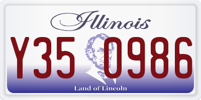 IL license plate Y350986