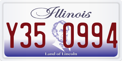 IL license plate Y350994