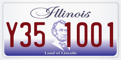 IL license plate Y351001