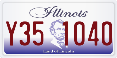 IL license plate Y351040