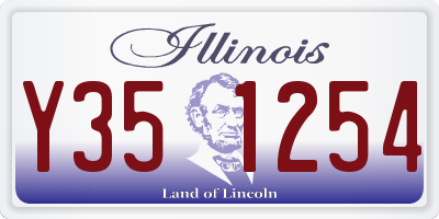 IL license plate Y351254