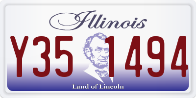 IL license plate Y351494