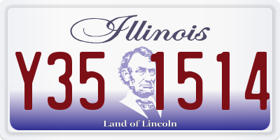 IL license plate Y351514