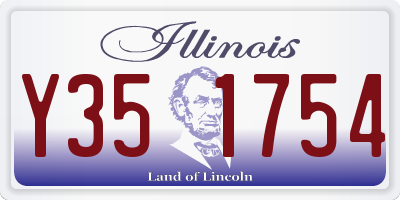 IL license plate Y351754