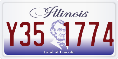 IL license plate Y351774
