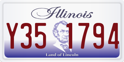 IL license plate Y351794