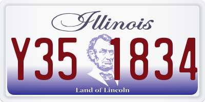 IL license plate Y351834