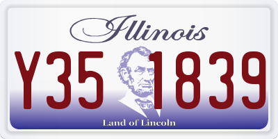 IL license plate Y351839