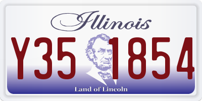 IL license plate Y351854
