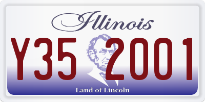 IL license plate Y352001