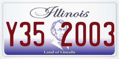 IL license plate Y352003