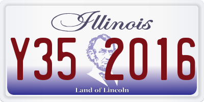 IL license plate Y352016