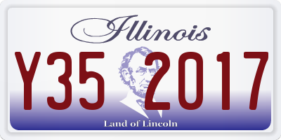 IL license plate Y352017