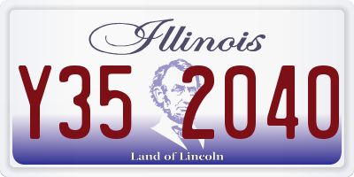 IL license plate Y352040