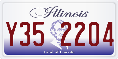 IL license plate Y352204