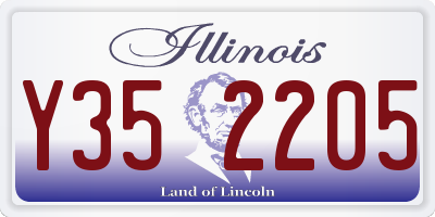 IL license plate Y352205