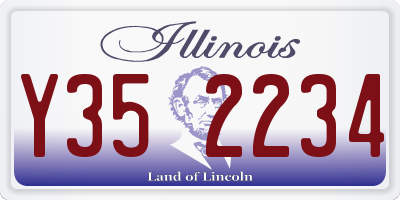 IL license plate Y352234