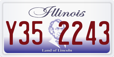 IL license plate Y352243