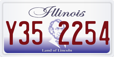 IL license plate Y352254