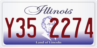 IL license plate Y352274