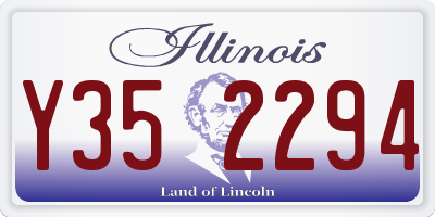 IL license plate Y352294