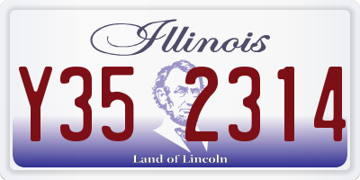 IL license plate Y352314