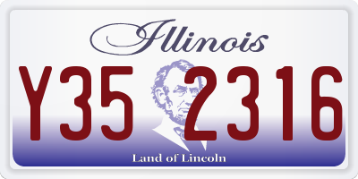 IL license plate Y352316