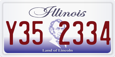 IL license plate Y352334