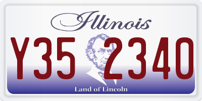 IL license plate Y352340