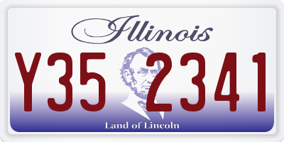 IL license plate Y352341