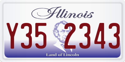 IL license plate Y352343