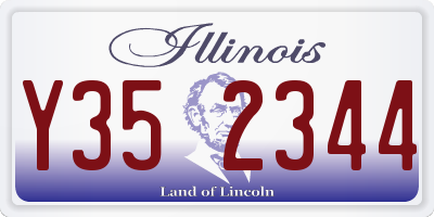 IL license plate Y352344