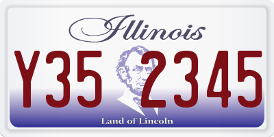 IL license plate Y352345